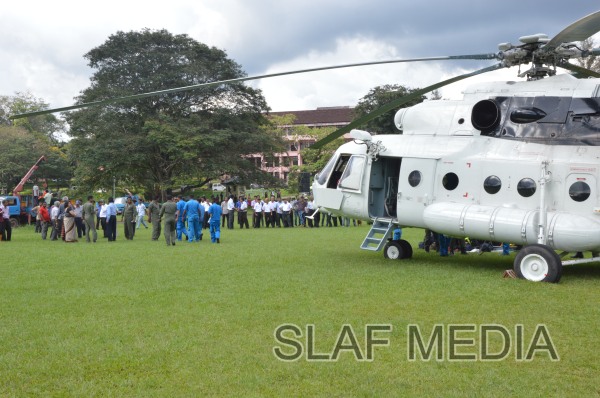 Sri
Lanka Air Force conducts underslung operation at Hanthane Hill